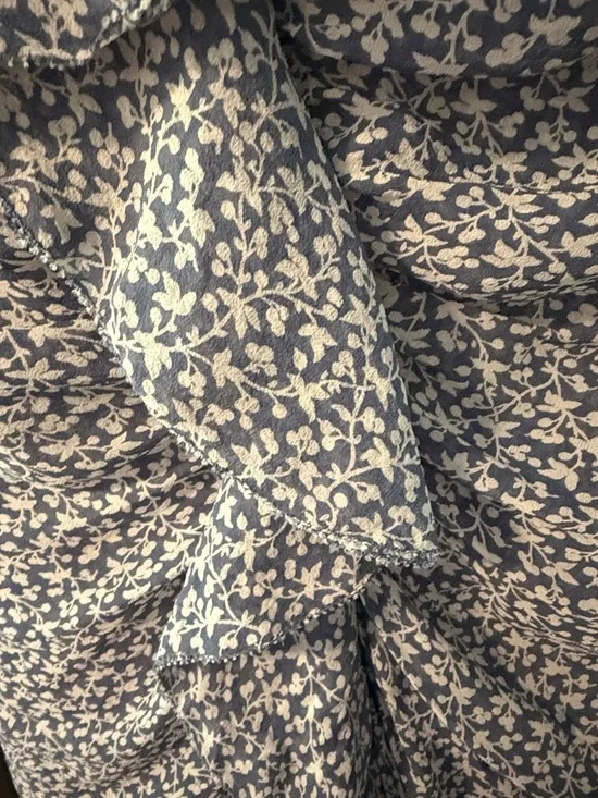 Veronica Beard Blue and White Strapless Ruched Floral Midi Dress - Picture 7 of 12